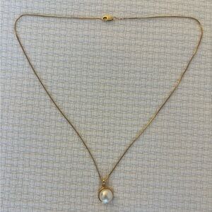 14K YG Fresh Water Pearl Pendant Necklace